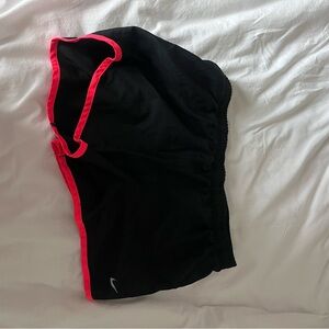 Nike Black and Pink Athletic Shorts